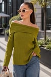 Kadın Madonna Yaka Triko Örme Kazak 265013 -