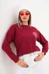 Kadın Nakış Detaylı Selanik Örme Sweatshirt 255224 -