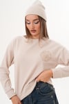 Kadın Nakış Detaylı Selanik Örme Sweatshirt 255224 -