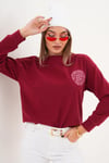 Kadın Nakış Detaylı Selanik Örme Sweatshirt 255224 -