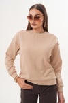 Kadın Omzu Düğme Detaylı Selanik Örme Sweatshirt 255226 -