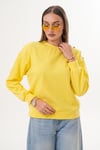 Kadın Omzu Düğme Detaylı Selanik Örme Sweatshirt 255226 -