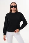Kadın Omzu Düğme Detaylı Selanik Örme Sweatshirt 255226 -