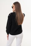 Kadın Omzu Düğme Detaylı Selanik Örme Sweatshirt 255226 -