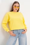 Kadın Omzu Düğme Detaylı Selanik Örme Sweatshirt 255226 -