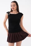 Kadın Omzu Toka Detaylı Kolsuz Bluz 260658 -