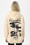 Kadın Ön Arka Baskı Detaylı Kapüşonlu Oversize Üç İplik Sweatshirt