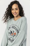 Kadın Ön Baskılı Oversize Sweatshirt
