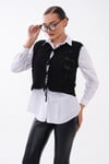 Kadın Önden Bağlama Detaylı Triko Örme Yelek 260495 - 265215