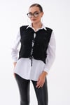 Kadın Önden Bağlama Detaylı Triko Örme Yelek 260495 - 265215