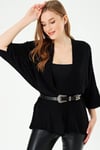 Kadın Önü Açık Oversize Hırka