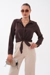 Kadın Önü Bağlama Detaylı Gömlek 260504 - 265239