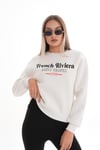 Kadın Önü Baskı Detaylı Üç İplik Sweatshirt 245361 -