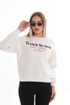 Kadın Önü Baskı Detaylı Üç İplik Sweatshirt 245361 -