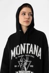Kadın Önü Baskılı Kapüşonlu Üç İplik Sweatshirt 235019 -