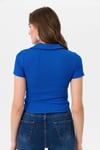 Kadın Önü Büzgü Detaylı Crop Bluz 240009 -