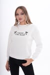 Kadın Önü Nakış Detaylı Üç İplik Sweatshirt 245328 -