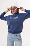 Kadın Önü Nakış Detaylı Üç İplik Sweatshirt 255007 -