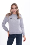 Kadın Önü Nakış Detaylı Üç İplik Sweatshirt 245328 -