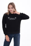 Kadın Önü Nakış Detaylı Üç İplik Sweatshirt 245328 -
