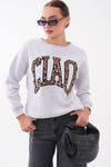 Kadın Önü Yazı Detaylı Üç İplik Sweatshirt 255365 - 265126