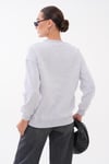 Kadın Önü Yazı Detaylı Üç İplik Sweatshirt 255365 - 265126