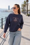 Kadın Önü Yazı Nakışlı Üç İplik Sweatshirt 255366 - 265125