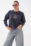 Kadın Önü Yazı Nakışlı Üç İplik Sweatshirt 255366 - 265125