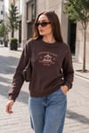 Kadın Önü Yazı Nakışlı Üç İplik Sweatshirt 255366 - 265125