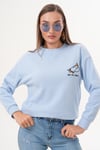 Kadın Ördek Nakışlı Selanik Örme Sweatshirt 255077 -