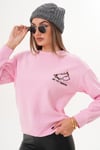 Kadın Ördek Nakışlı Selanik Örme Sweatshirt 255077 -