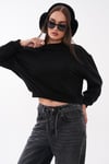 Kadın Oversize Kısa Sweatshirt 265122 -