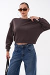 Kadın Oversize Kısa Sweatshirt 265122 -