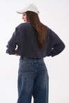 Kadın Oversize Kısa Sweatshirt 265122 -