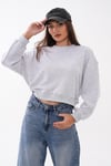 Kadın Oversize Kısa Sweatshirt 265122 -