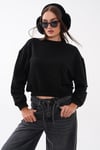 Kadın Oversize Kısa Sweatshirt 265122 -
