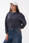 Kadın Oversize Kısa Sweatshirt 265122 -