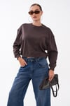 Kadın Oversize Kısa Sweatshirt 265122 -