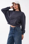 Kadın Oversize Kısa Sweatshirt 265122 -