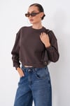 Kadın Oversize Kısa Sweatshirt 265122 -