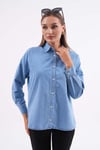 Kadın Oversize Kot Gömlek 245052 -