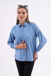 Kadın Oversize Kot Gömlek 245052 -