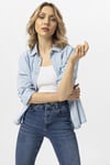 Kadın Oversize Kot Gömlek