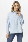 Kadın Oversize Kot Gömlek
