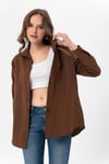 Kadın Oversize Poplik Gömlek 240247 -