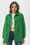 Kadın Oversize Poplik Gömlek 240247 -