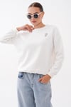 Kadın Papatya Nakışlı Şardonlu Üç İplik Sweatshirt 265133 -