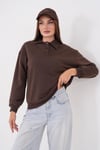 Kadın Polo Yaka Sweatshirt 265180 -