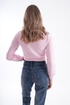 Kadın Selanik Örme Bisiklet Yaka Kısa Sweatshirt 245278 -
