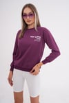 Kadın Sırt Baskı Detaylı Bisiklet Yaka İki İplik Sweatshirt 245277 -